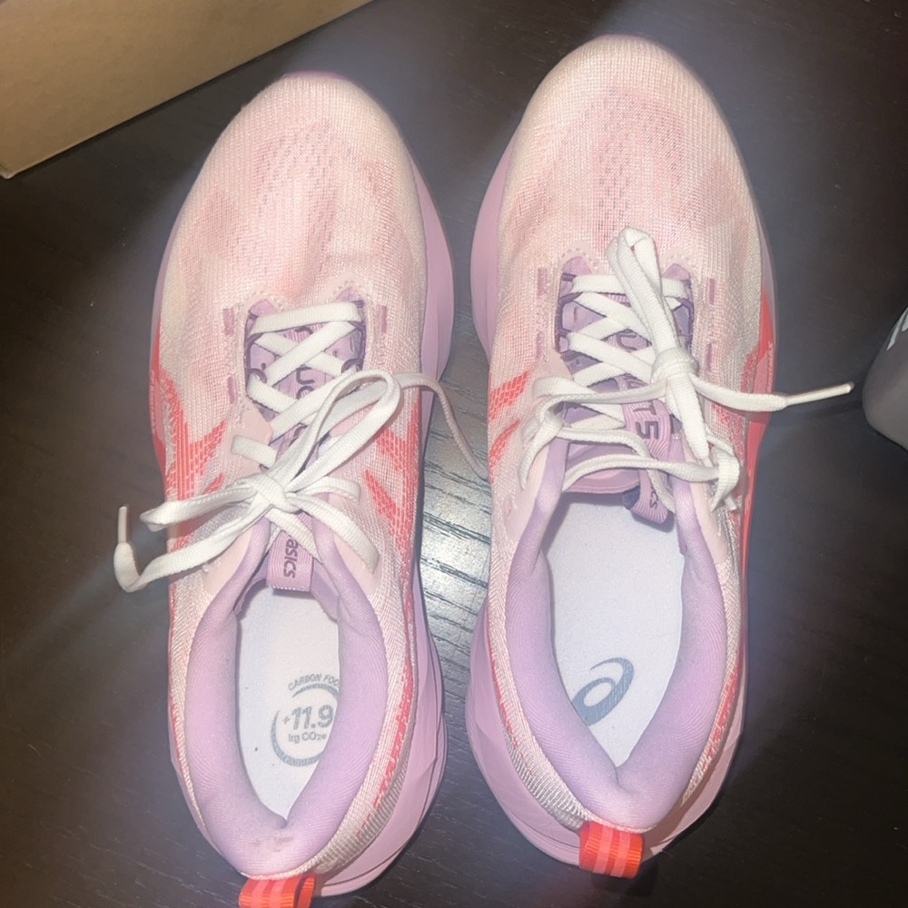 Asics Pink and Orange Athletic Shoes Sleek Design - Picture 8 of 8